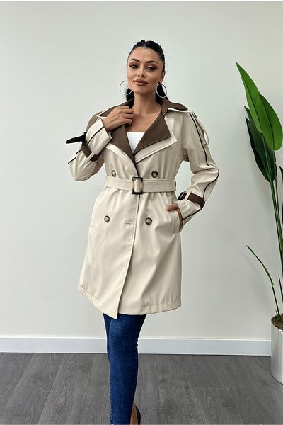 giyimmasalı Bondit Fabric - Trench Coat Design, Cream