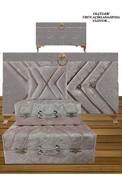 Sandık Dünyası Söz Nişan Bohça Gelin Çanta Bavul Damat Çeyiz Sandık 5li 0572
