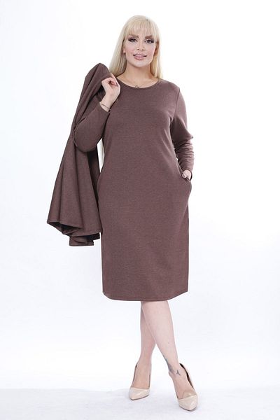 modayız Χειμερινό φόρεμα δύο τεμαχίων με τσέπες Poncho 4a-2441