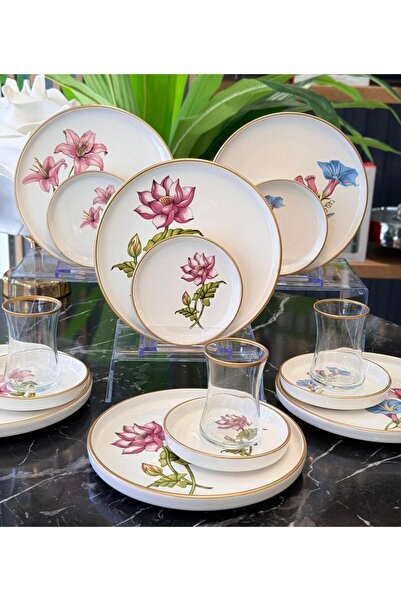 Onedekor Modern Mix 18 Piece Cake Tea Time Set