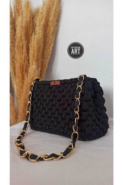 BY HATİCE DOĞAN Penye Ip Örgü Çanta