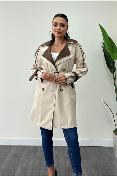 giyimmasalı Bondit Fabric - Trench Coat Design, Cream