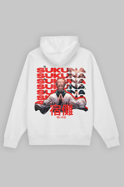 FEEL STYLE Sukuna Jujutsu Kaisen anime majica sa kapuljačom, unisex, prevelik...