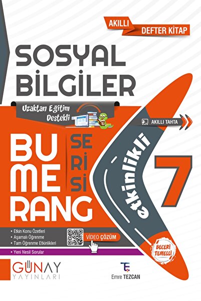 Günay Yayınları Günay Yayınları 7.Sınıf Bumerang Sosyal Bilgiler Etkinlikli A...