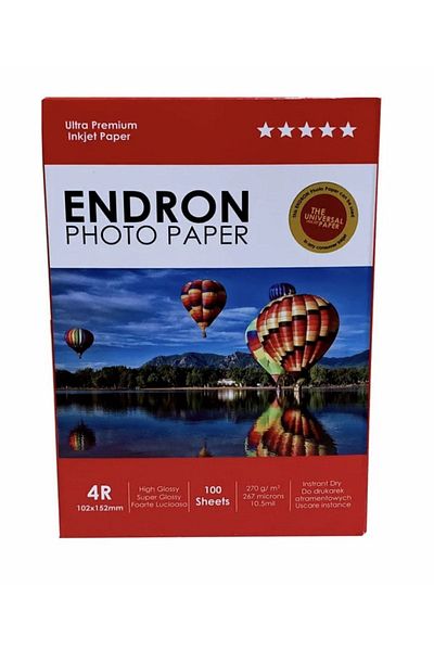 Endron photopaper Endron 100 Pieces Photo Paper - 10X15 270Gr Shiny Glossy