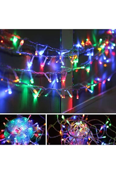 rkm store 10 Metre Rgb 100 Ledli Fişli 8 Fonksiyonlu Yılbaşı Ağacı Işığı Organizasyon Led Işık