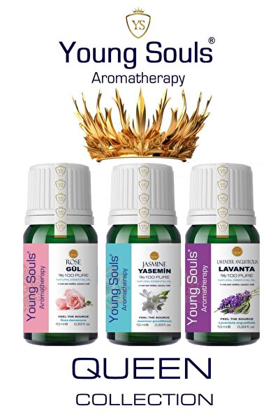 YOUNG SOULS Aromatherapy Queen Collectıon Gül , Yasemin , Lavanta Angustifoli...