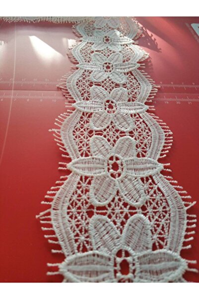 DUAYEN Güpür Dantel Fisto Ara Orta Çiçekli Model 1 Metre