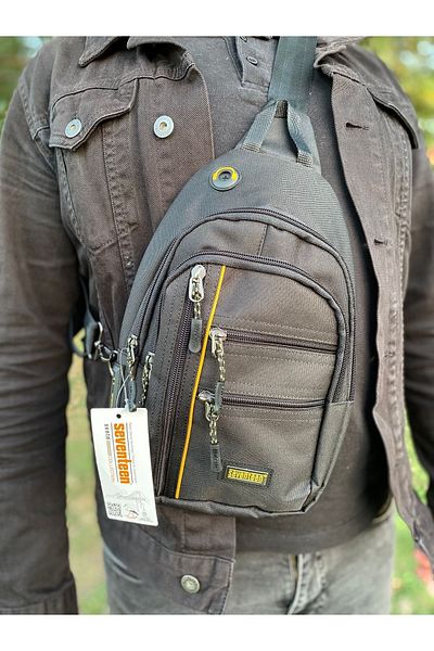 SEVENTEEN 3473 Canvas Fabric Cross Strap Bodybag Bag 3473 - Unisex