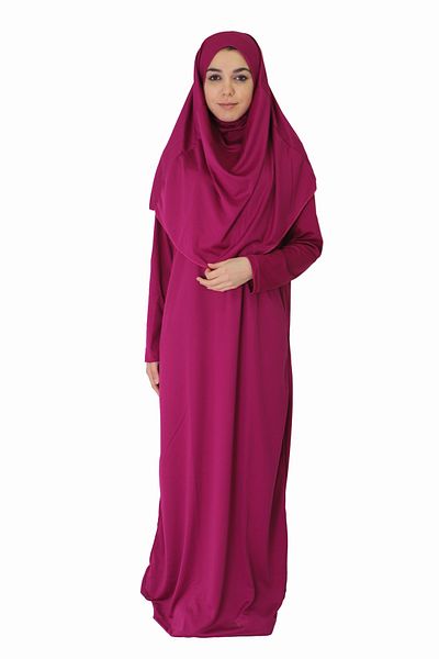 ZEHRANAZ NAMAZ ELBİSESİ Light Plum Prayer Dress Without Zipper