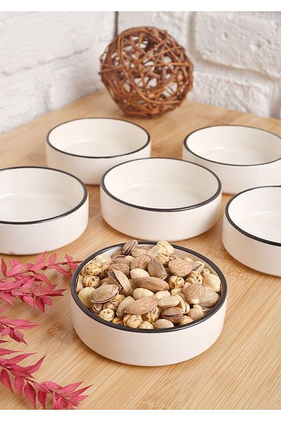ŞURA MUTFAK Black Tokyo Snack Bowl Set of 6