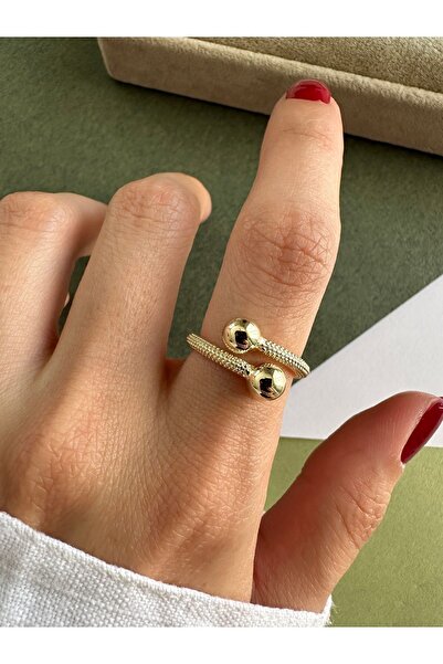 ringbox Çift Toplu Gold Yüzük