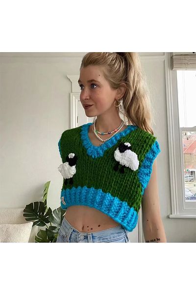 El örgüsü Women's Sweater - Hand Knitted