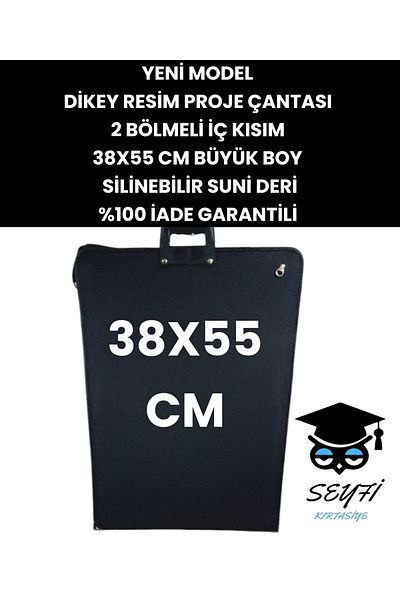 SEYFİKİRTASİYE 38X55 cm - 2 Compartments Winter Interior, Large Size Erasable Fabric Project Bag