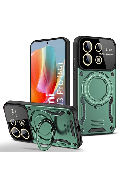 m.tk moveteck Xiaomi Redmi Note 13 Pro 5G Kılıf Magsafe Dönebilen Halkalı Sta...