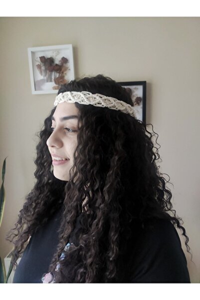 HANIMKIZ ربطة شعر بوهيمية أصلية من Macrame Rasta - إكسسوار مشبك