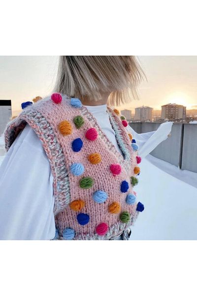 El örgüsü Women's Sweater - Hand Knitted