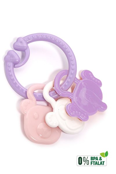 BEBENEO Cheerful Rattle Baby Rattle Teether Healthy Rattle Toy Bpa-Free Campaign Rattles