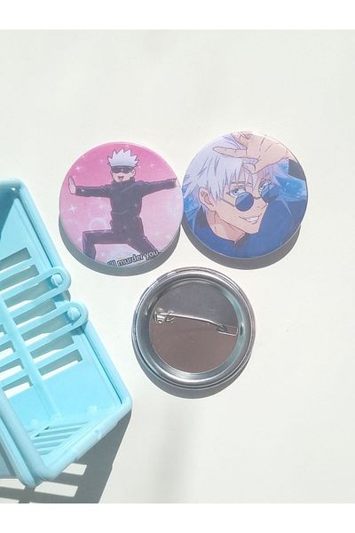 Yenaplanner Jujutsu Kaisen Gojo Bag Ornament/Badge Set