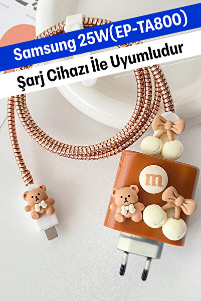 WANNA PROTECT Samsung 25w (EP-TA800) Hızlı Şarj Uyumlu Şarj Başlığı Koruma Ka...