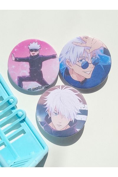Yenaplanner Jujutsu Kaisen Gojo Bag Ornament/Badge Set