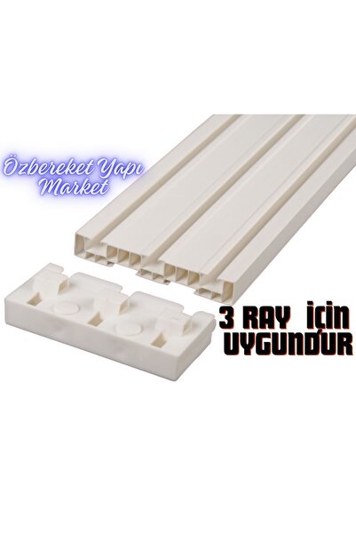 özbereketyapimarket 3 Raylı 1. Sınıf Korniş Perde Rayı Sonu 3 Lü Korniş Perde...