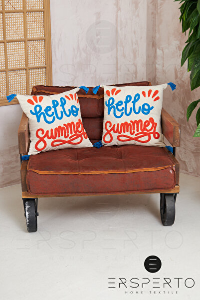 Ersperto Pernă decorativă cu ciucuri din in - 1 bucată 43x43cm