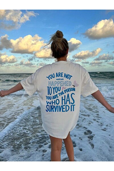 Jose Clothing Tricou oversize din bumbac organic - decolteu, maneca scurta, imprimat