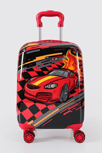 ÇÇS Ultra Hafif Desenli Araba Çoçuk Valizi