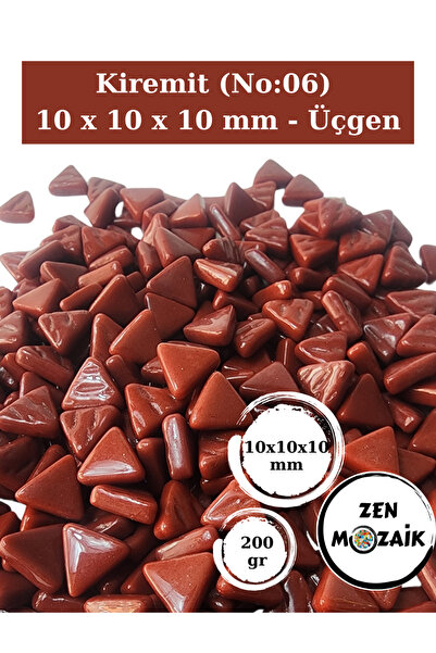 Zen Mozaik Sanatsal Mozaik Çalışmalarınız için 10x1 x10 mm - Üçgen Cam Mozaik...