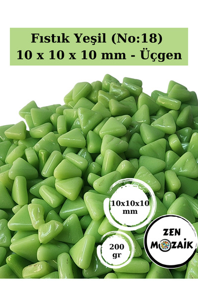 Zen Mozaik Sanatsal Mozaik Çalışmalarınız için 10x1 x10 mm - Üçgen Cam Mozaik...