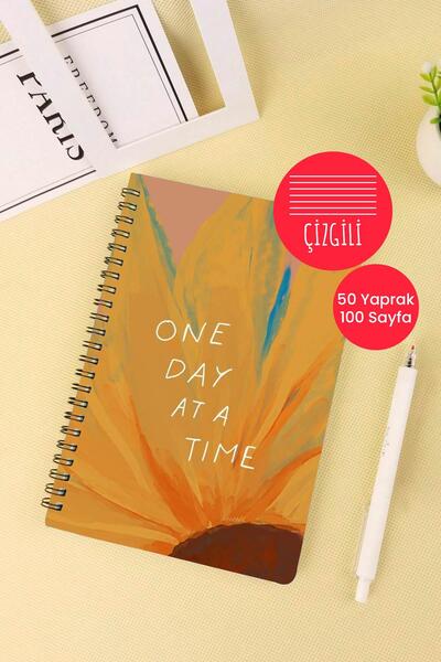 Anime Marketi يوم واحد في الوقت المناسب دفتر مدرسي مكتوب مقاس A5 حلزوني 50 ور...