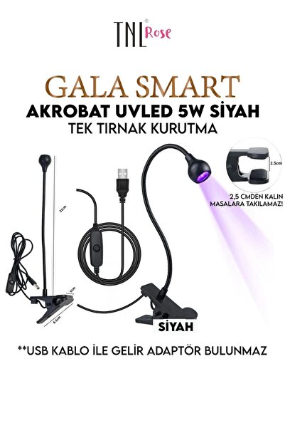 Genel Markalar Siyah Uv Led Kurutucu 5w Akrobat Masa Sabitlemeli Jel Tips Üst...