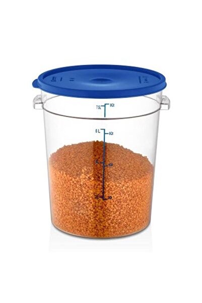 GastroPlast Grp-8 Polikarbon Yuvarlak Saklama Kabı, 7.5 L ( Ürün Kapaklıdır)