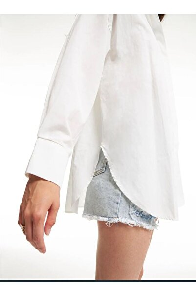 Quzu Oversize Gömlek - Ekru