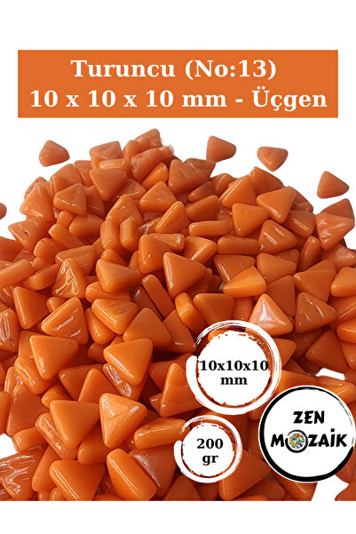 Zen Mozaik Sanatsal Mozaik Çalışmalarınız için 10x1 x10 mm - Üçgen Cam Mozaik...