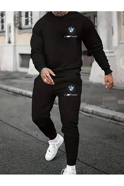 YOHO SPORT BMW Printed Unisex Σετ χειμερινής φόρμας - Χοντρό φούτερ και κάτω σετ 2 τεμαχίων