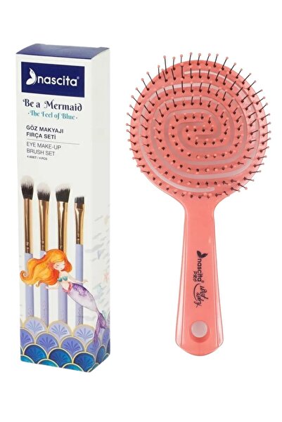 nascita Комплект четки за грим на очи Be A Mermaid от серията Mermaid - 87+ розови 3D четки за коса