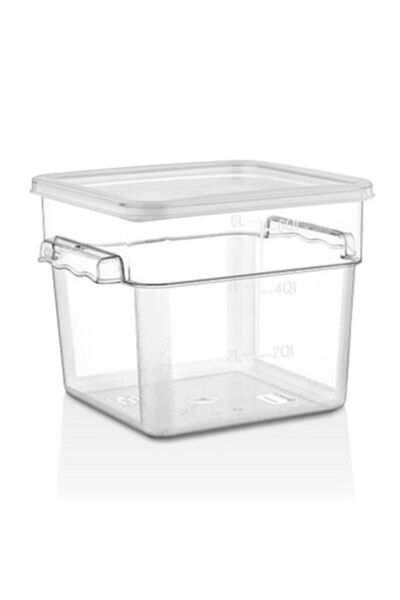 GastroPlast Gsp-6 Polikarbon Kare Saklama Kabı, 5.8 L ( Ürün Kapaklıdır.)