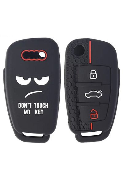 emii auto spare parts For Audi A1 A3 8P 8L A4 A5 B6 B7 B8 A6 A7 C5 C6 4F Q3 Q5 Q7 8V KEY CASE Black/Red