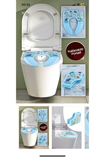 Charlotte Candle Çocuk Klozet Kapağı Tuvalet Eğitici Alıştırıcı Katlanabilir ...