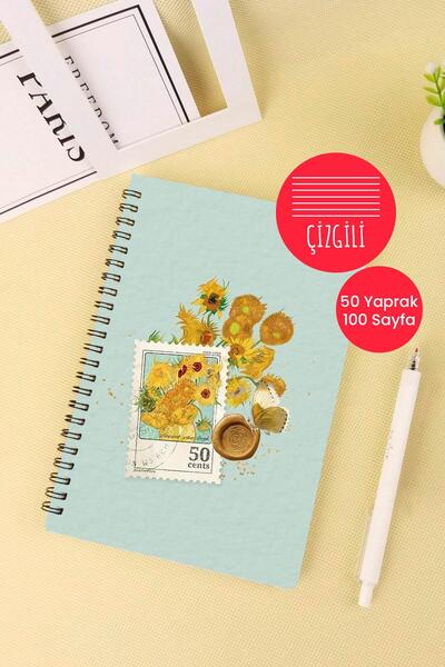 Anime Marketi Vincent Van Gogh Themed A5 Spiral School Notebook 50 Sheets 100 Pages - Ruled