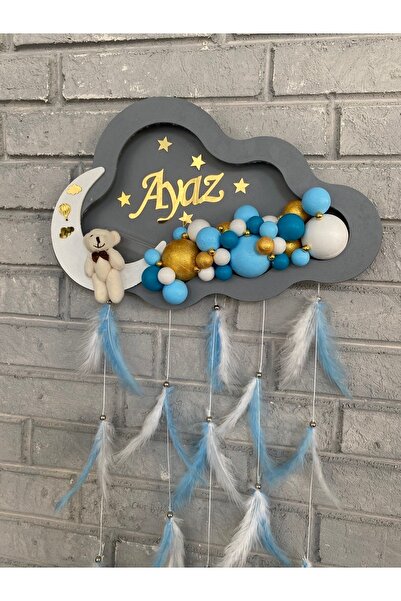 NeşeliAtölyem Ledli Bulut Bubble Bebek Kapı Süsü