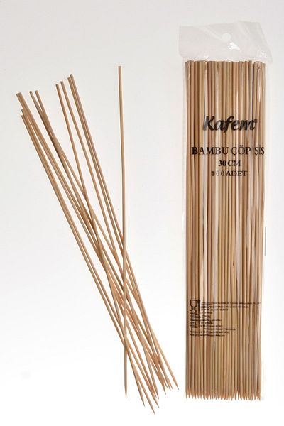 KAFEM Bamboo Garbage Skewer 30 Cm 50 Pk X 100 Pieces -