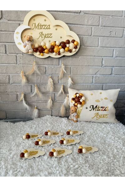 NeşeliAtölyem Bubble Bebek Kapı Süsü - Yastık - 20  Magnet