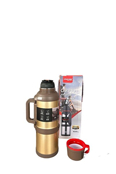 CKSpor ترمس ستانلس ستيل سعة 4 لتر - معزول لمدة 48 ساعة، مكنسة كهربائية للتخيي...