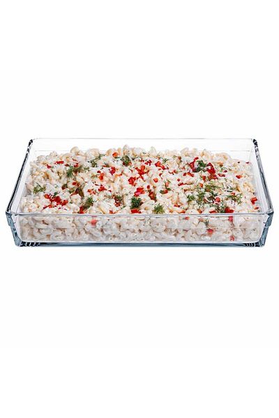 Paşabahçe Borcam Premium Rectangular Tray, 20 cm x 29 cm, Transparent, 2.5 Liter