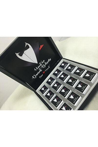 NeşeliAtölyem صندوق من الورق المقوى مكون من 48 قطعة من شوكولاتة العريس بوشكا ...