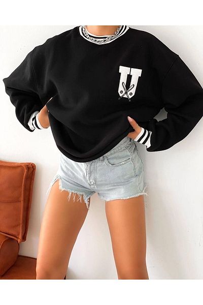 İLKCET MODA Φούτερ USA Unisex Oversize