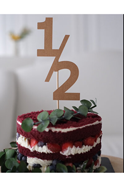 Partifabrik 6 أشهر احتفالية كرافت كرتون نصف سنة 1/2 زخرفة كعكة